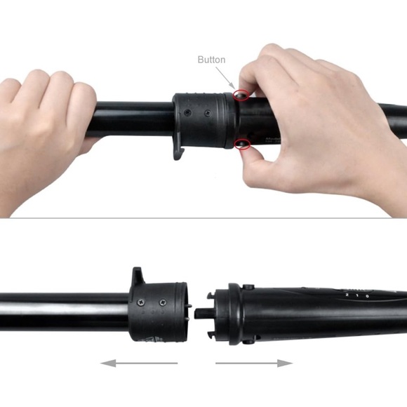 Black Curling Wand Set with Interchangeable Barrels - Picture 5 of 6